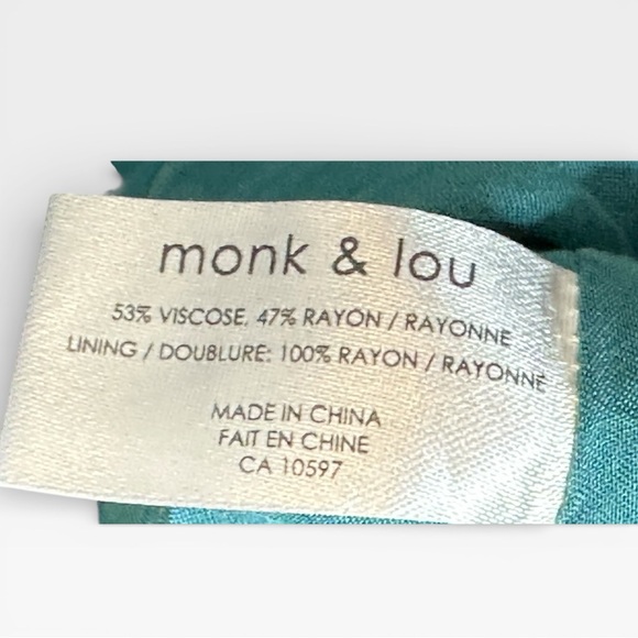 🌻 Monk & Lou Teal Pullover Dress with Front Tie #510 - Picture 10 of 11